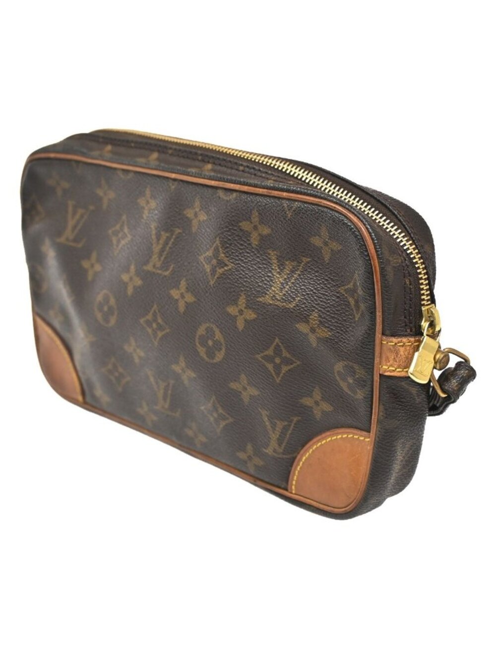 Louis Vuitton Marly Dragonne Clutch Brown Monogram Leather - Picture 4 of 15
